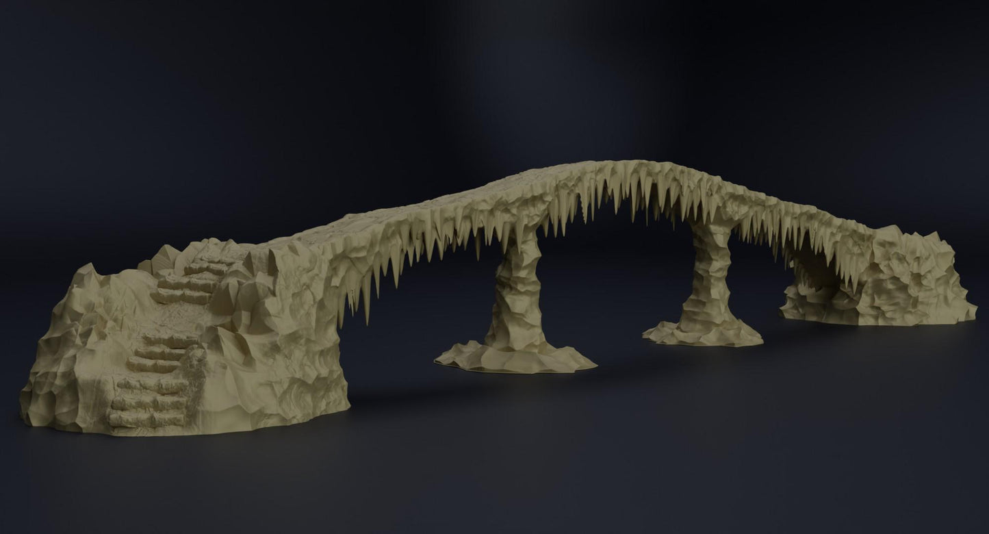 Frozen Bridge | 28mm Scale Model Terrain | D&D TTRPG Playable 3D Printed Building | MiniatureLand