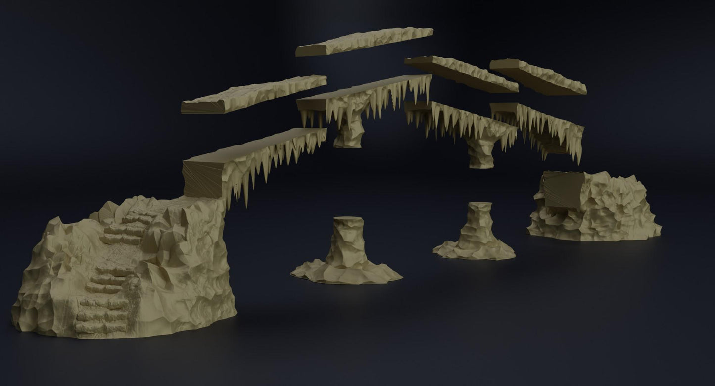 Frozen Bridge | 28mm Scale Model Terrain | D&D TTRPG Playable 3D Printed Building | MiniatureLand
