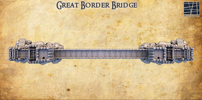 Grand Border Bridge | 28mm Scale Model Terrain | D&D TTRPG Playable 3D Printed Building | MiniatureLand