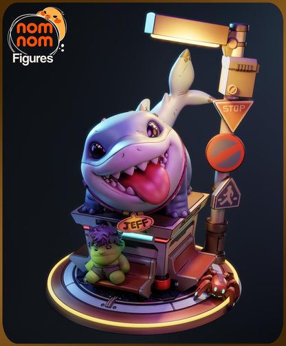 Chibi Land Shark | Resin Garage Kit Figure Game Comic Fan Art | Nomnom Figures