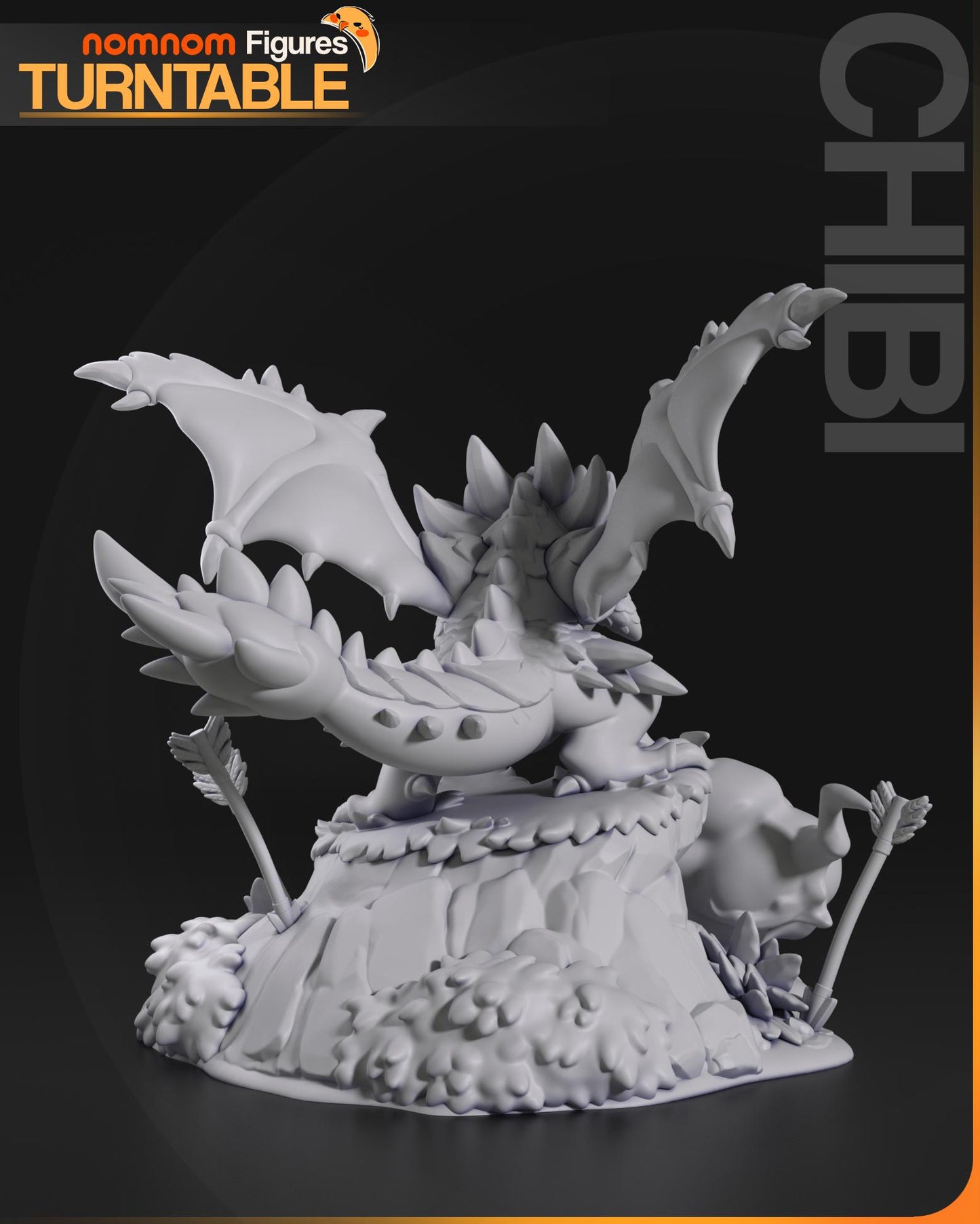 Chibi Monster Wyvern | Resin Garage Kit Figure Game Fan Art | Nomnom Figures