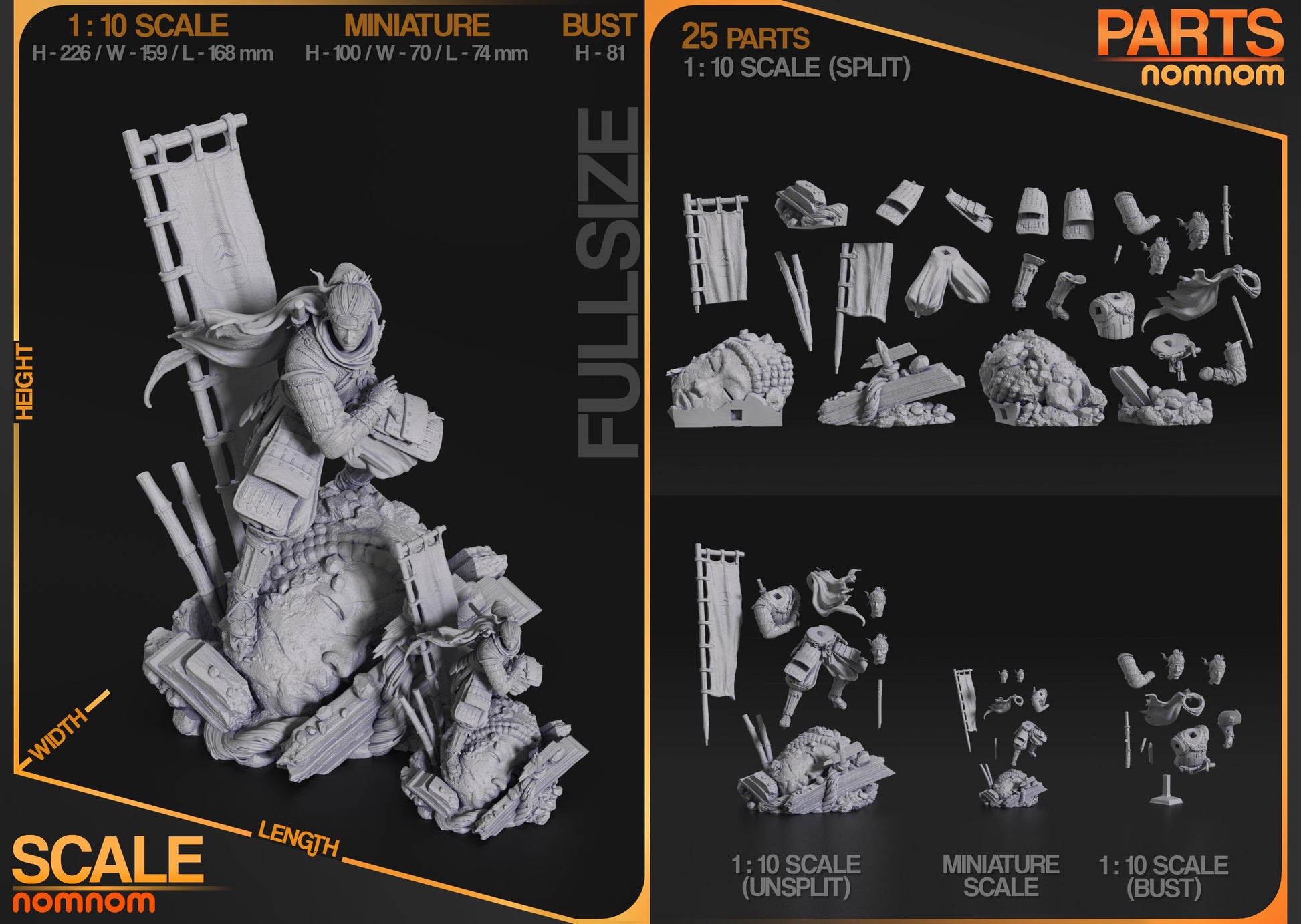 Ghost | Resin Garage Kit Figure Game Fan Art | Nomnom Figures