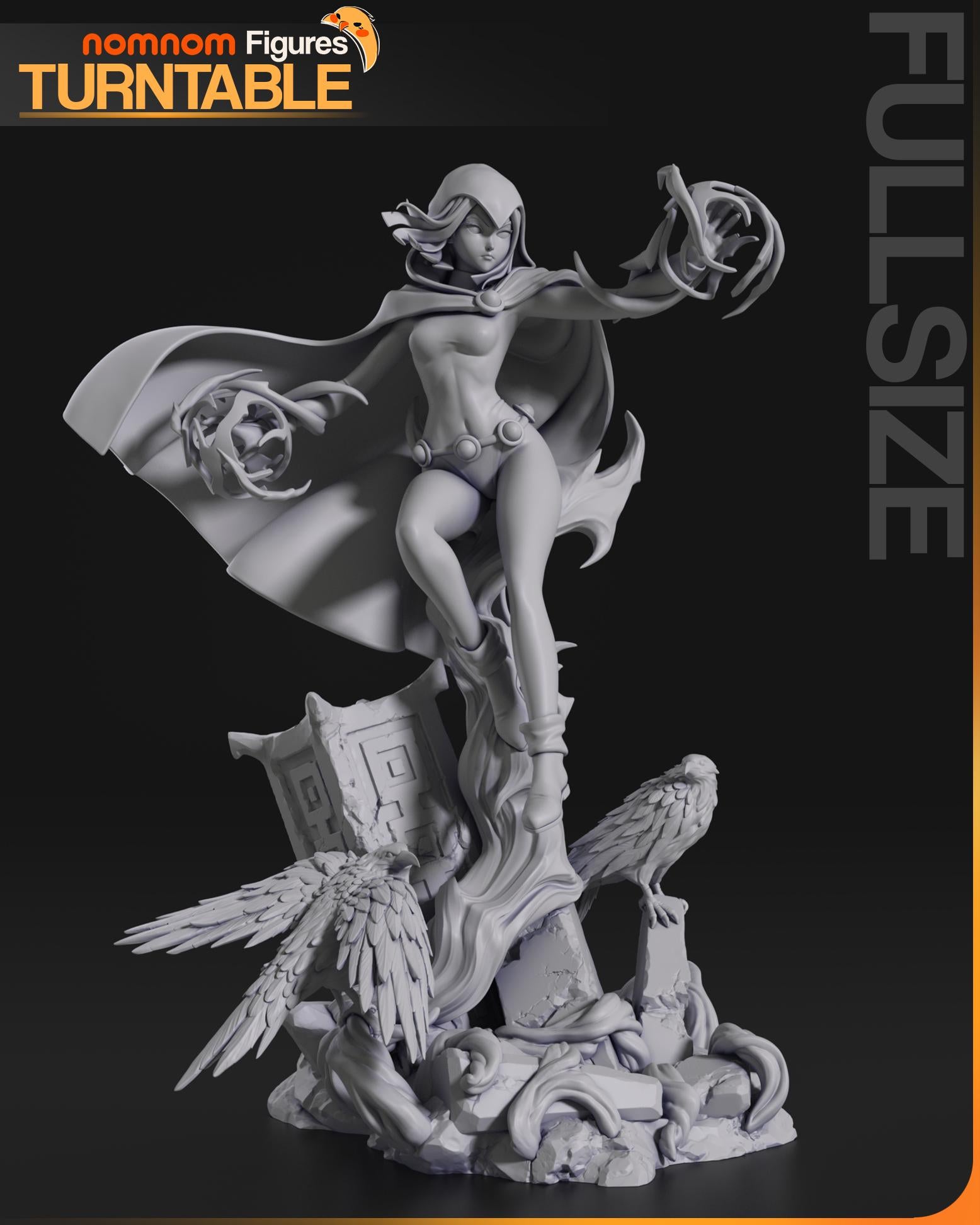 Half-Demon Superheroine | Resin Garage Kit Figure Cartoon Comic Fan Art | Nomnom Figures