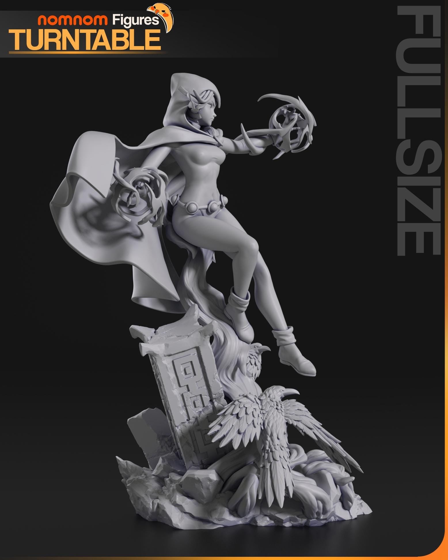 Half-Demon Superheroine | Resin Garage Kit Figure Cartoon Comic Fan Art | Nomnom Figures