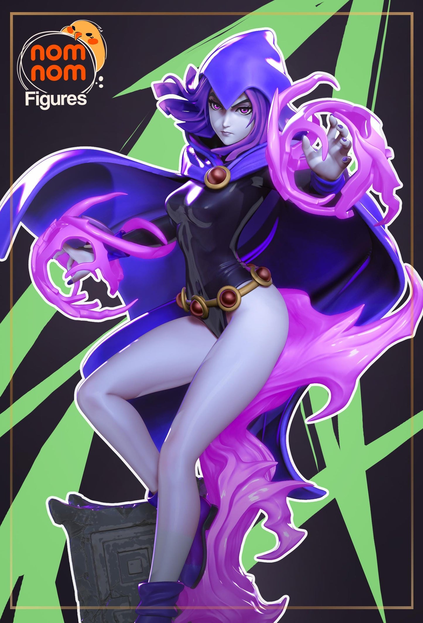 Half-Demon Superheroine | Resin Garage Kit Figure Cartoon Comic Fan Art | Nomnom Figures