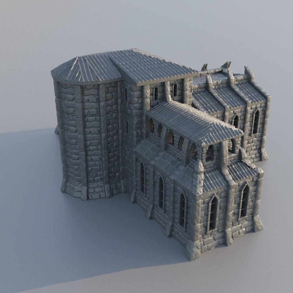 Grand Library | 28mm Scale Model Terrain | D&D TTRPG Playable 3D Printed Building | MiniatureLand