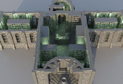 Grand Library | 28mm Scale Model Terrain | D&D TTRPG Playable 3D Printed Building | MiniatureLand