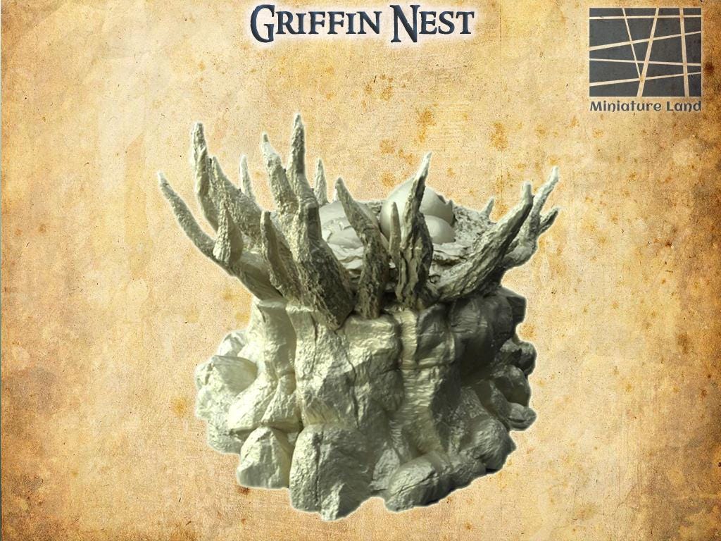 Griffin Nest | 28mm Scale Model Terrain | D&D TTRPG Playable 3D Printed Building | MiniatureLand