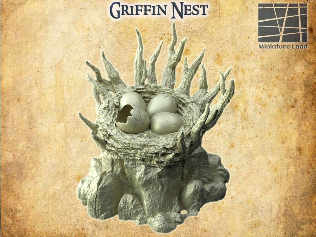 Griffin Nest | 28mm Scale Model Terrain | D&D TTRPG Playable 3D Printed Building | MiniatureLand