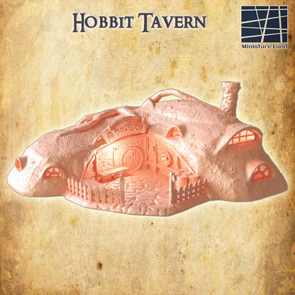 Hobbit Tavern | 28mm Scale Model Terrain | D&D TTRPG Playable 3D Printed Building | MiniatureLand
