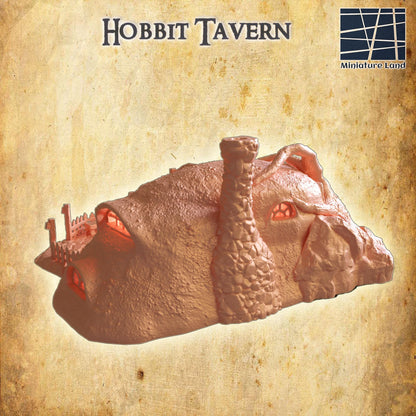 Hobbit Tavern | 28mm Scale Model Terrain | D&D TTRPG Playable 3D Printed Building | MiniatureLand