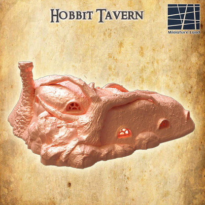 Hobbit Tavern | 28mm Scale Model Terrain | D&D TTRPG Playable 3D Printed Building | MiniatureLand