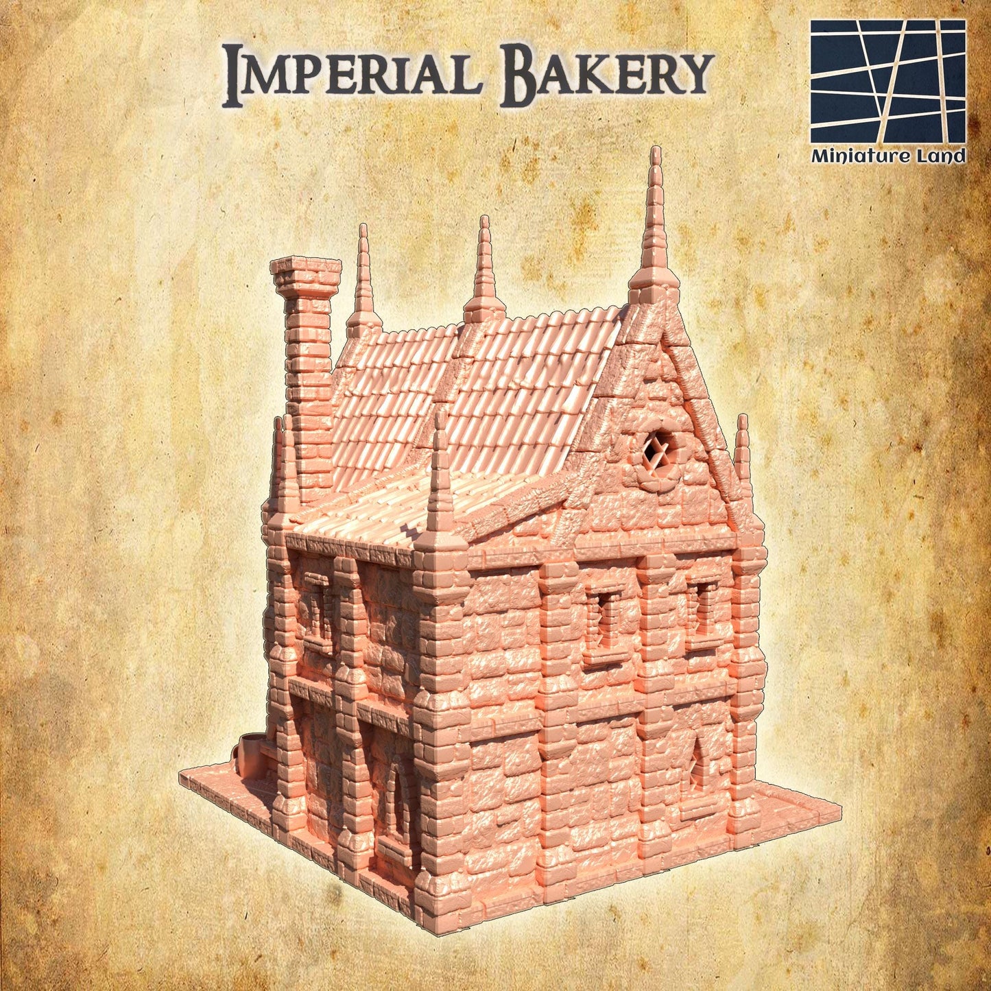 Imperial Bakery | 28mm Scale Model Terrain | D&D TTRPG Playable 3D Printed Building | MiniatureLand