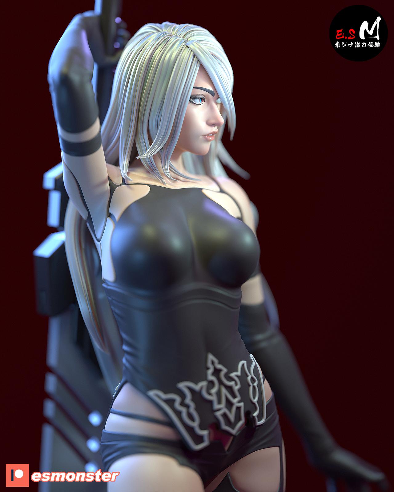 Prototype Android | Resin Garage Kit Sculpture Anime Video Game Fan Art Statue | E.S Monster