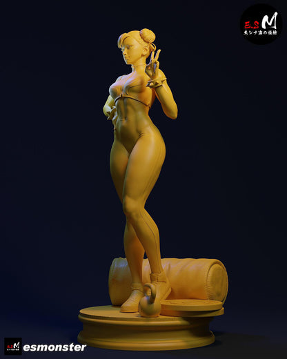 Gym Going Fighter | Resin Garage Kit Sculpture Anime Video Game Fan Art Statue | E.S Monster