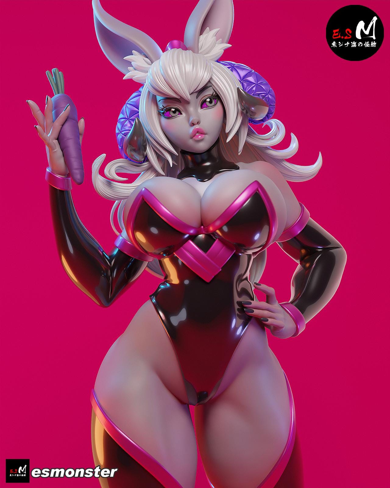 Bunny Empress Celestine | Resin Garage Kit Sculpture Anime Video Game Fan Art Statue | E.S Monster