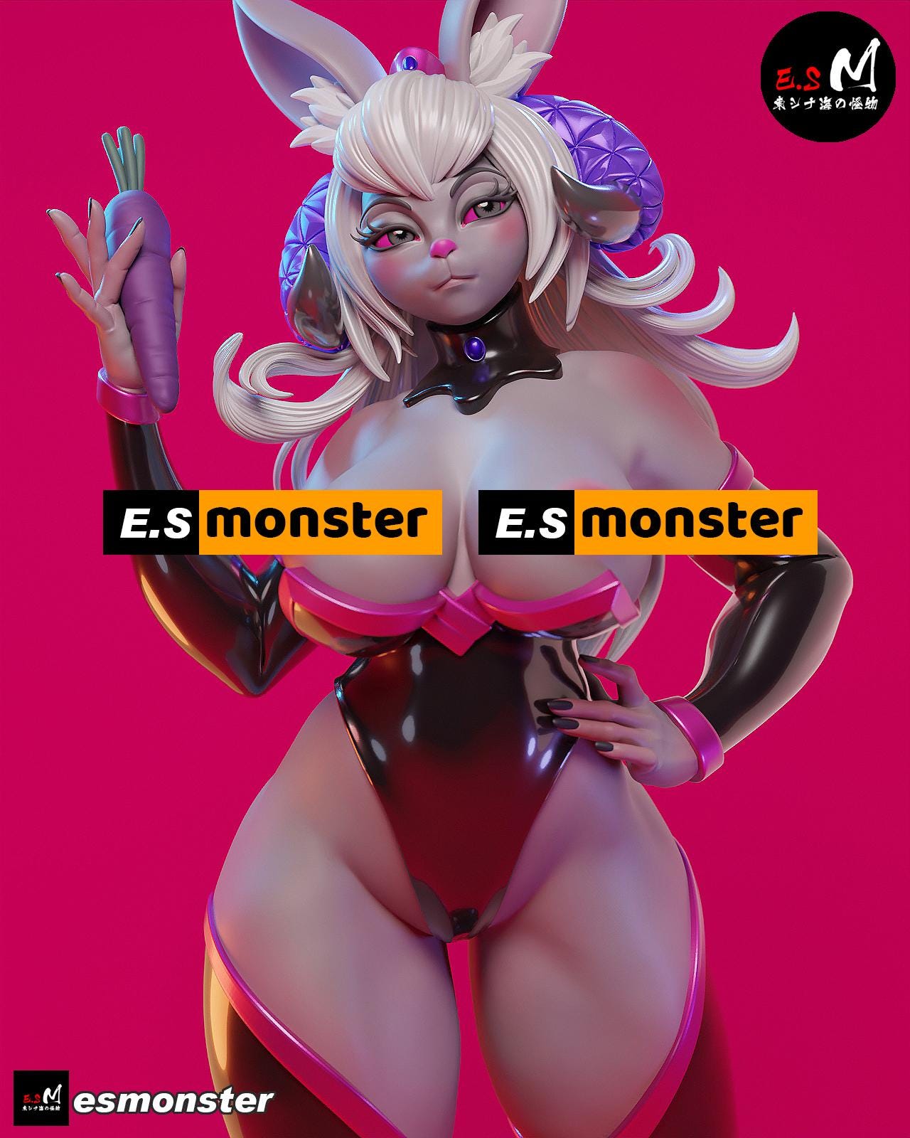 Bunny Empress Celestine | Resin Garage Kit Sculpture Anime Video Game Fan Art Statue | E.S Monster