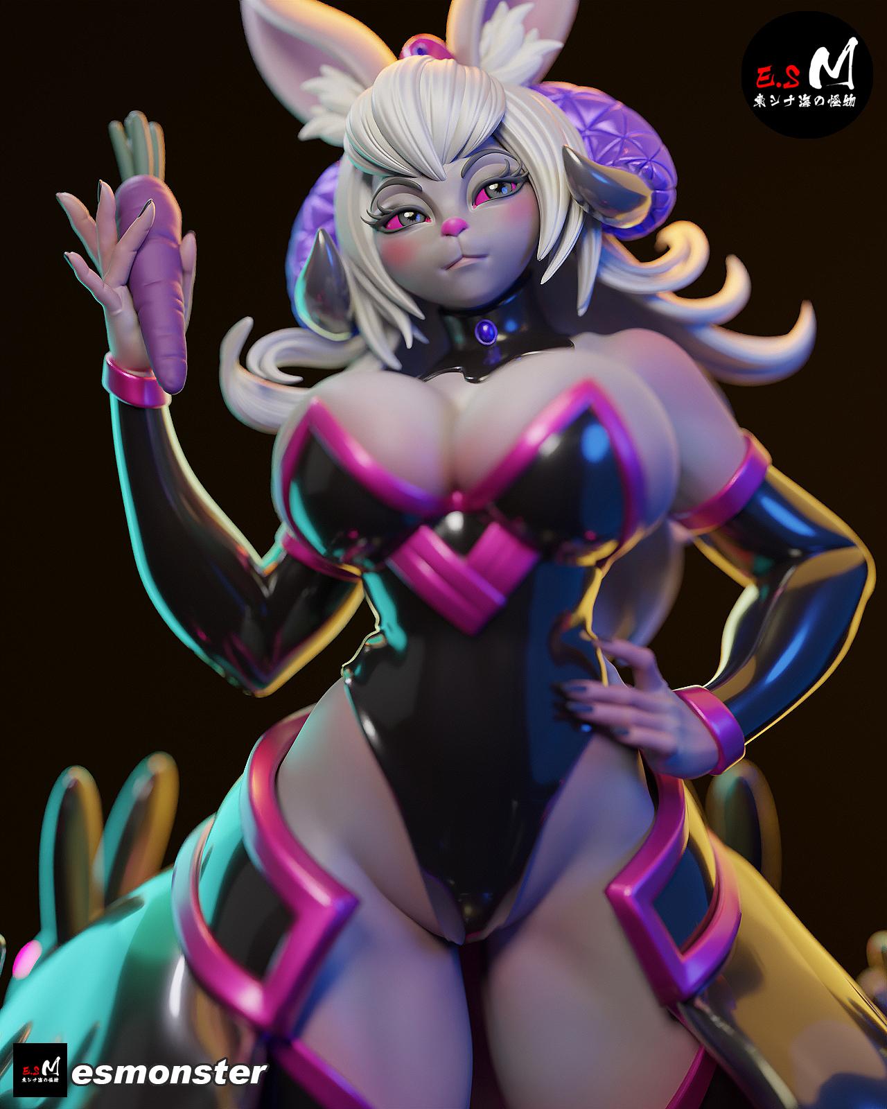 Bunny Empress Celestine | Resin Garage Kit Sculpture Anime Video Game Fan Art Statue | E.S Monster