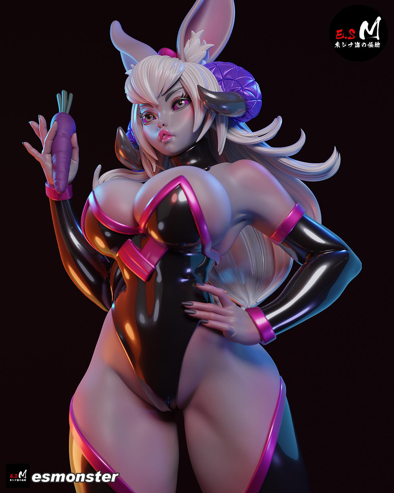 Bunny Empress Celestine | Resin Garage Kit Sculpture Anime Video Game Fan Art Statue | E.S Monster