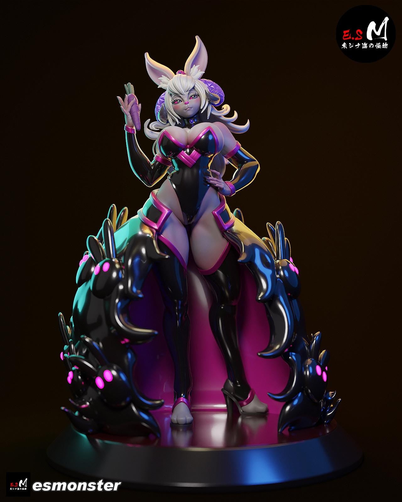 Bunny Empress Celestine | Resin Garage Kit Sculpture Anime Video Game Fan Art Statue | E.S Monster
