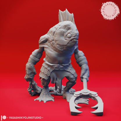 Kuo-Toa | TABLETOP SCALE | TTRPG Monster Miniature | Yasashii Kyojin Studio