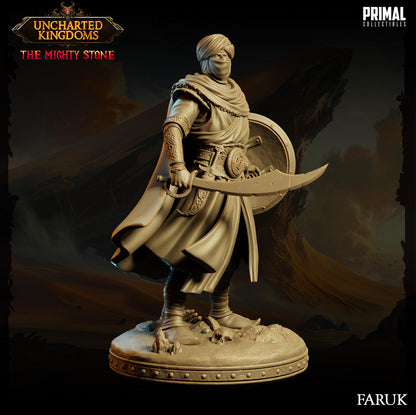 Arabian Army Faruk | Uncharted Kingdoms | TTRPG D&D Miniature | Primal Collectibles
