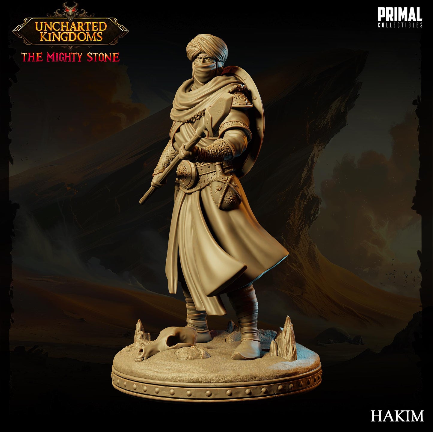 Arabian Army Hakim | Tabletop Scale | TTRPG D&D Miniature | Primal Collectibles