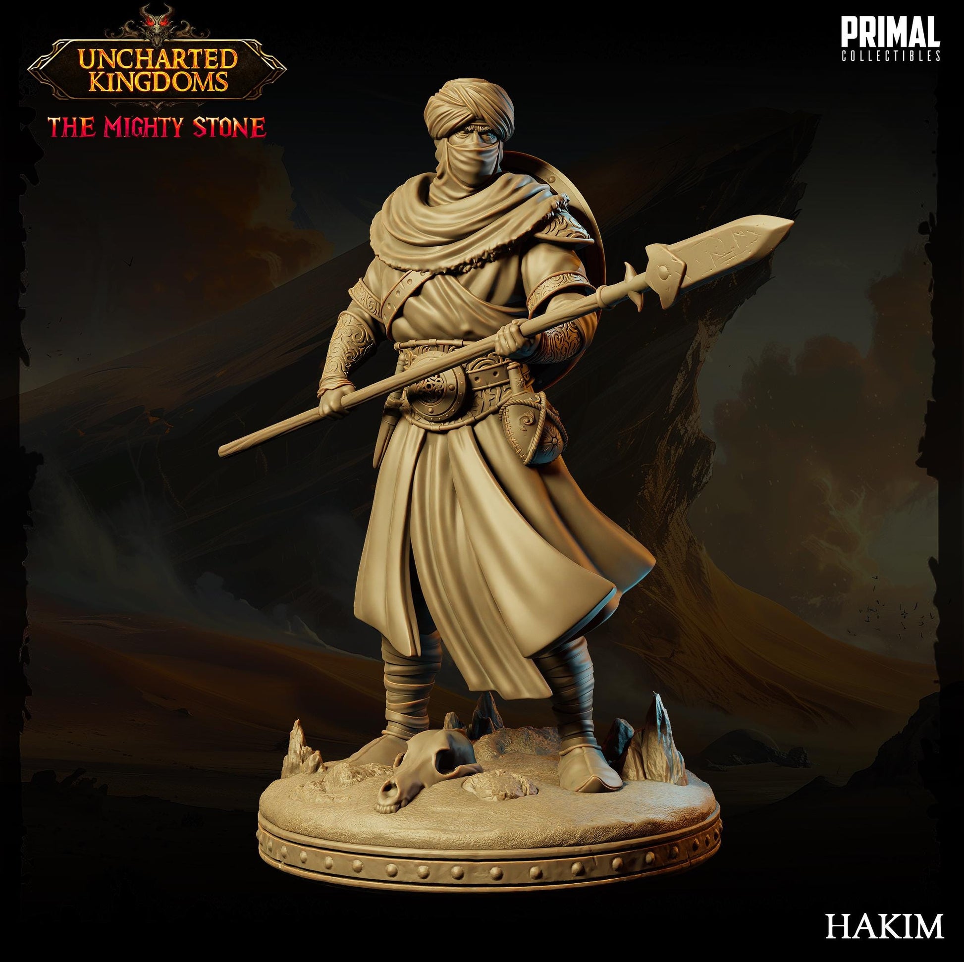 Arabian Army Hakim | Tabletop Scale | TTRPG D&D Miniature | Primal Collectibles