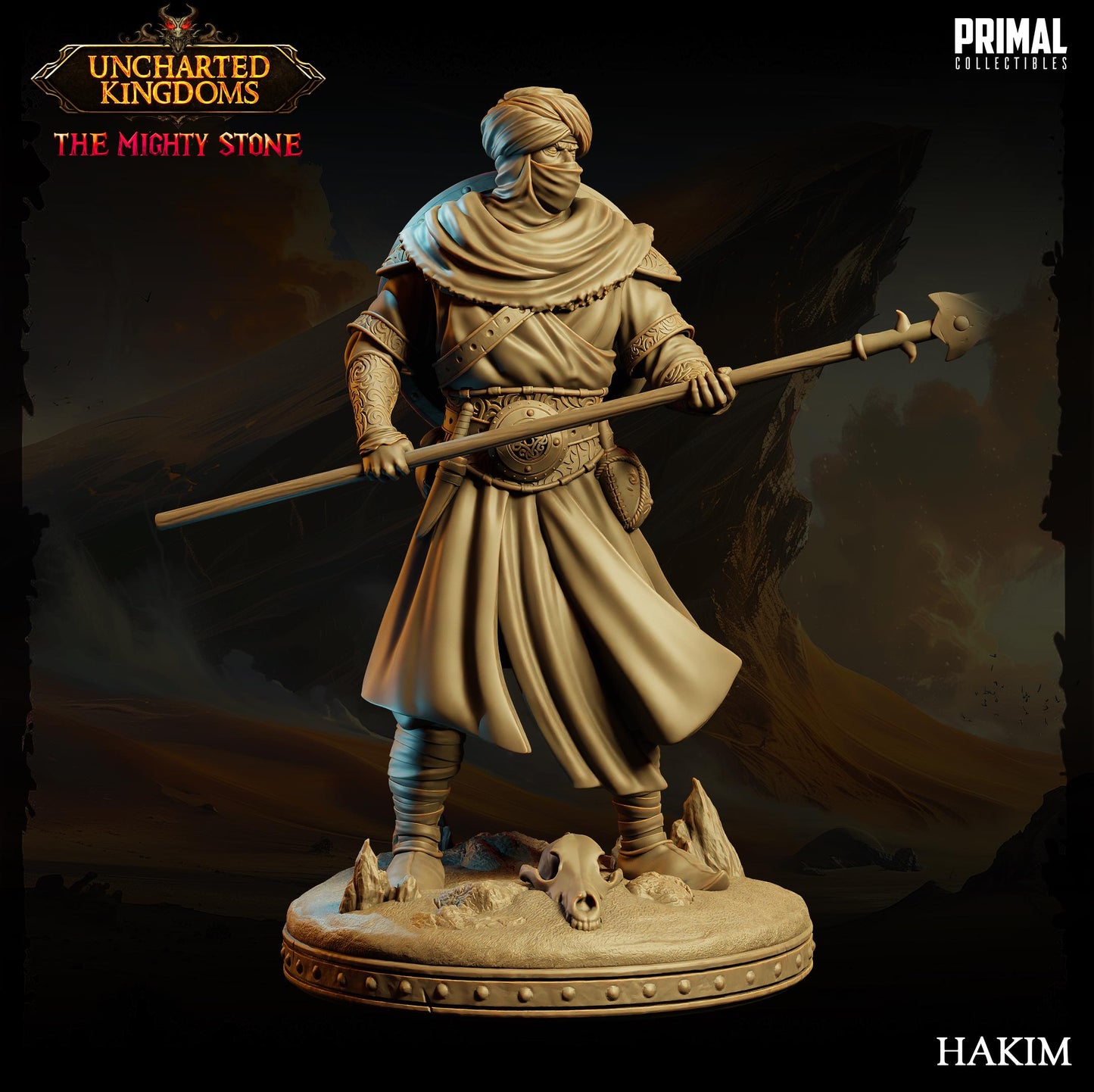 Arabian Army Hakim | Tabletop Scale | TTRPG D&D Miniature | Primal Collectibles