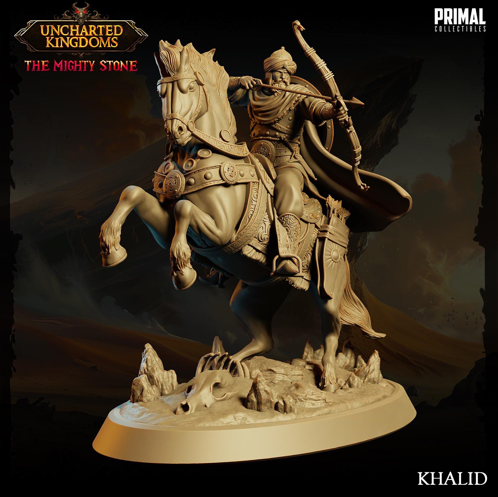 Arabian Army Khalid | Tabletop Scale | TTRPG D&D Miniature | Primal Collectibles