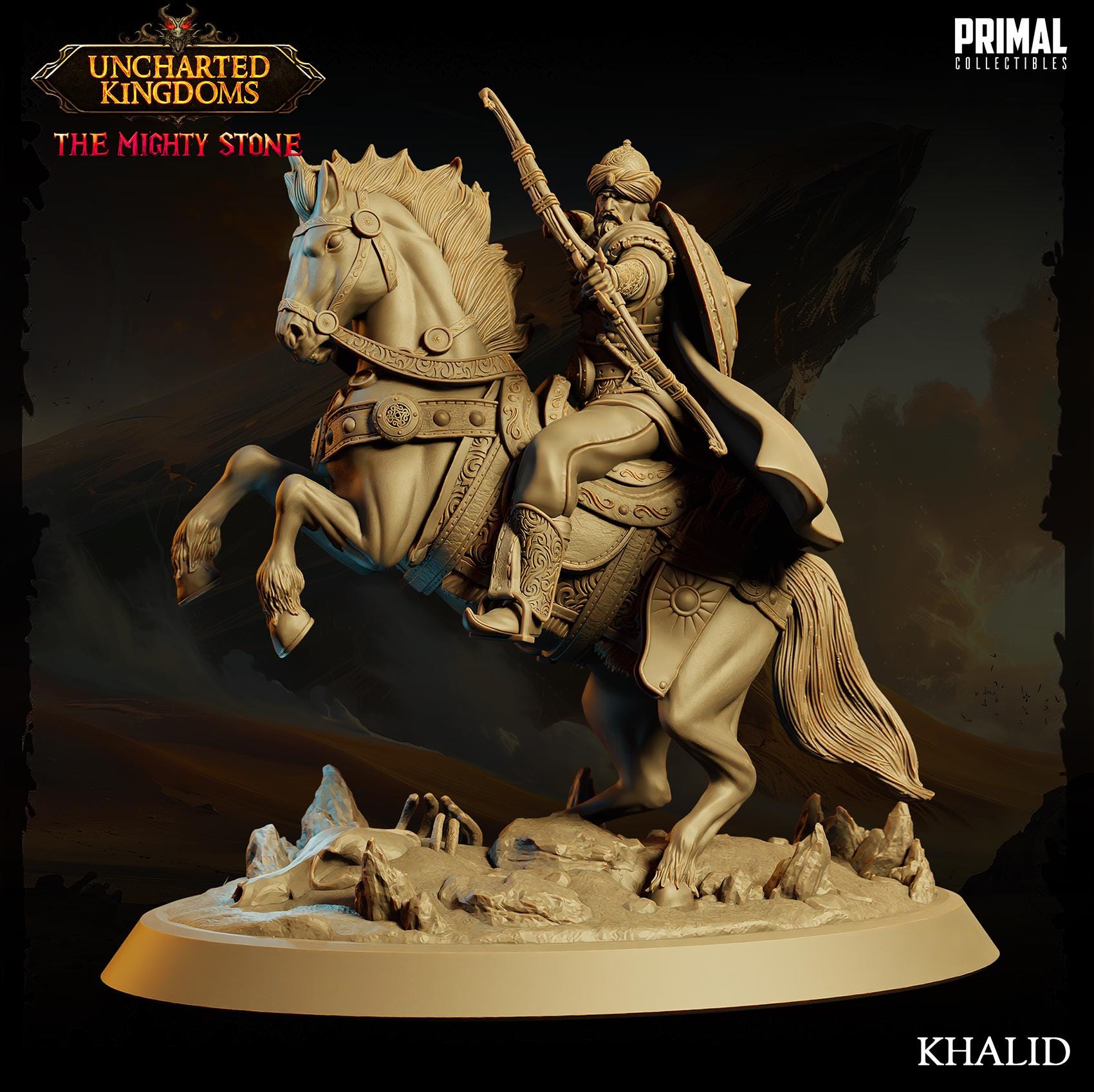 Arabian Army Khalid | Tabletop Scale | TTRPG D&D Miniature | Primal Collectibles