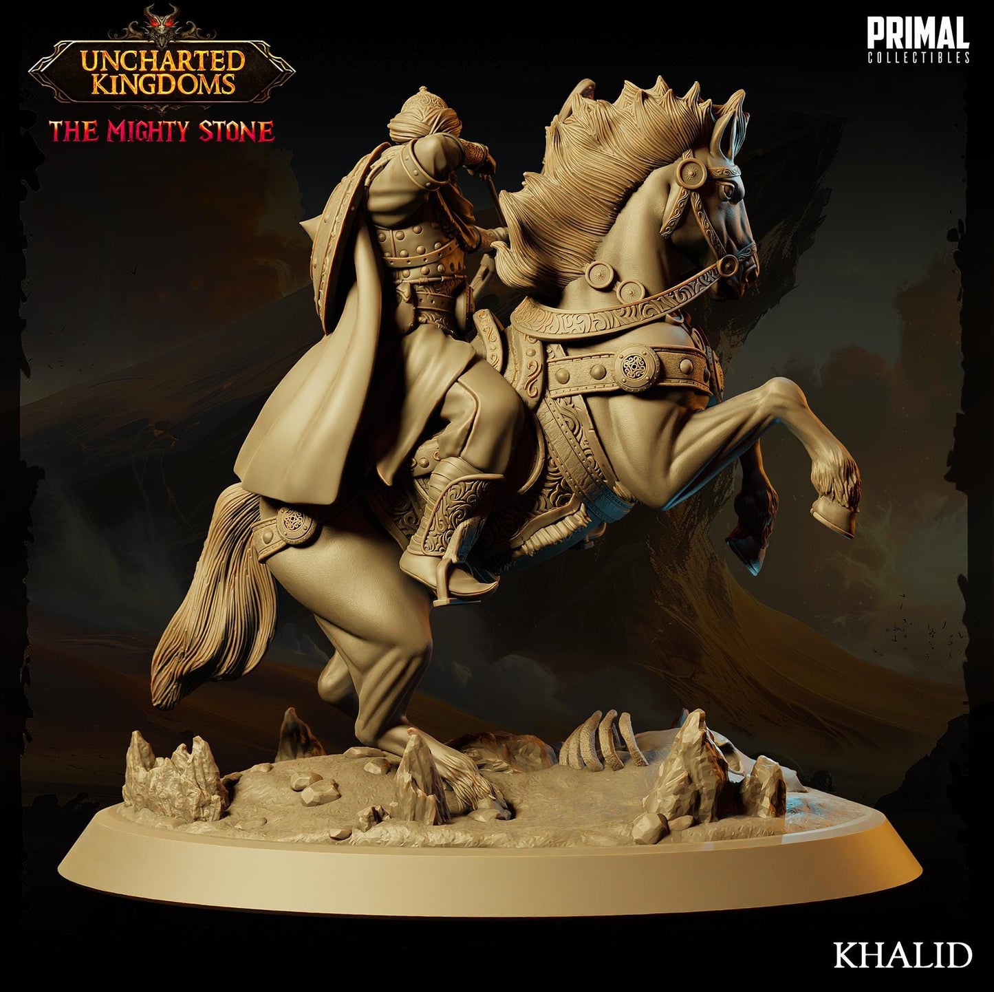 Arabian Army Khalid | Tabletop Scale | TTRPG D&D Miniature | Primal Collectibles