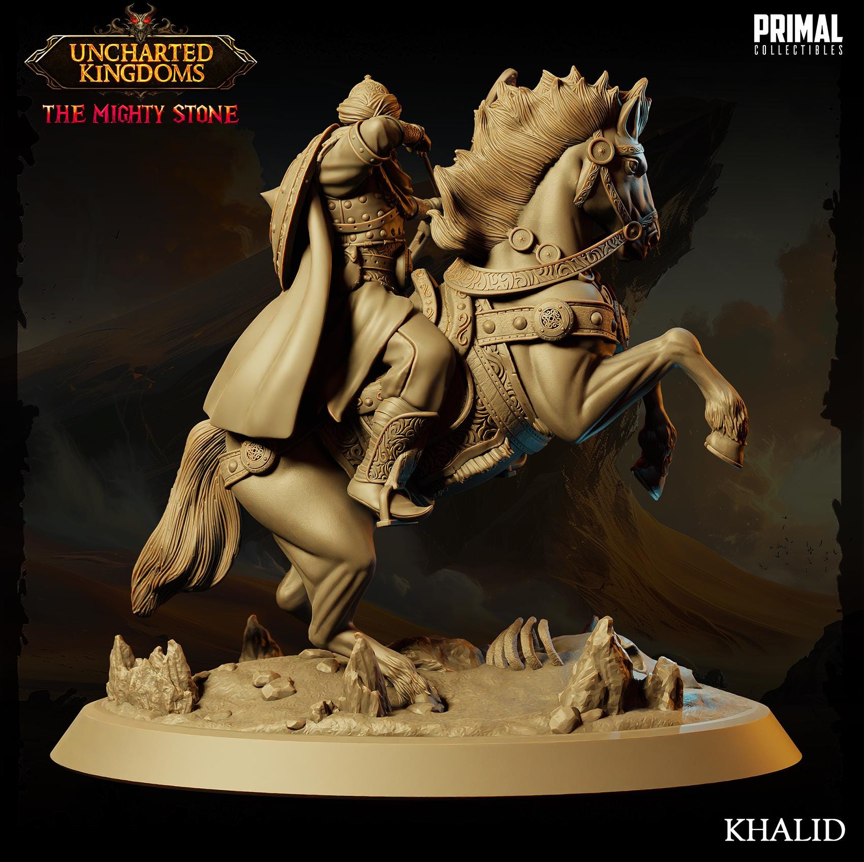 Arabian Army Khalid | Tabletop Scale | TTRPG D&D Miniature | Primal Collectibles