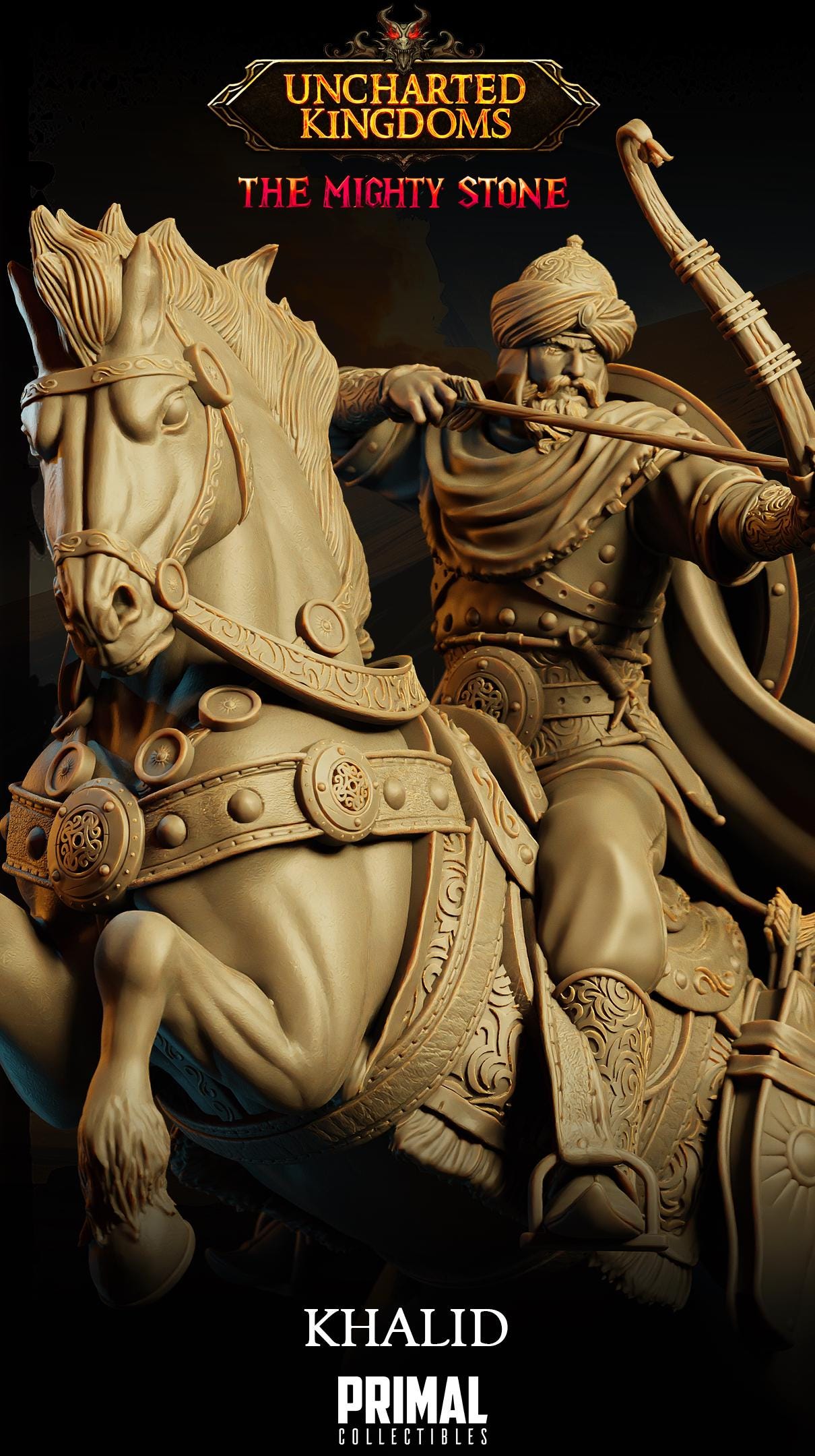 Arabian Army Khalid | Tabletop Scale | TTRPG D&D Miniature | Primal Collectibles