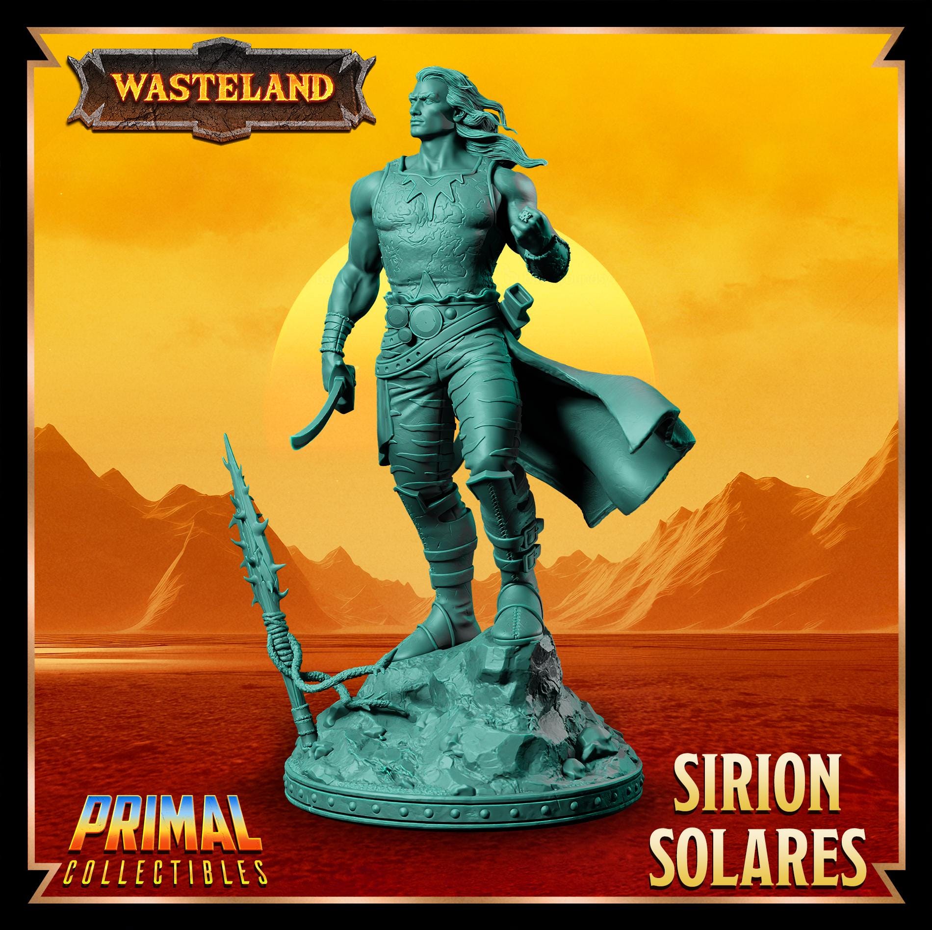 Aristocrat Sirion Solares | Wasteland | Tabletop Scale | TTRPG D&D Miniature | Primal Collectibles