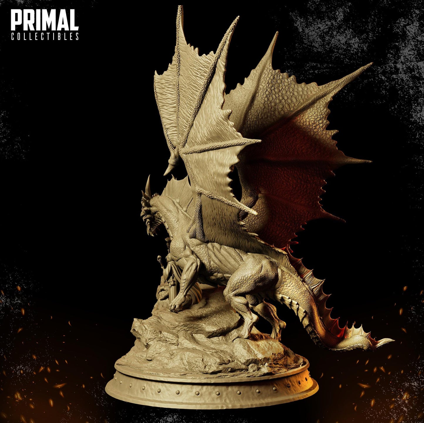 Brothers and Dragon Diorama | Display Scale | TTRPG D&D Miniature | Primal Collectibles