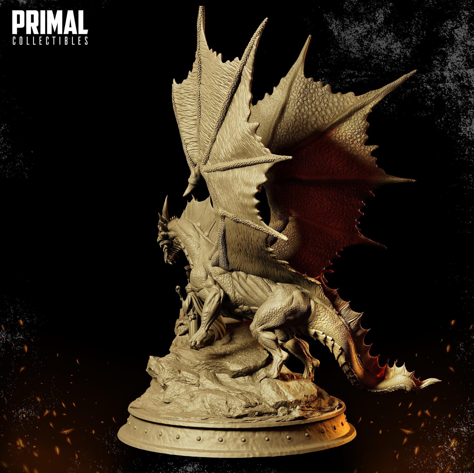 Brothers and Dragon Diorama | Display Scale | TTRPG D&D Miniature | Primal Collectibles