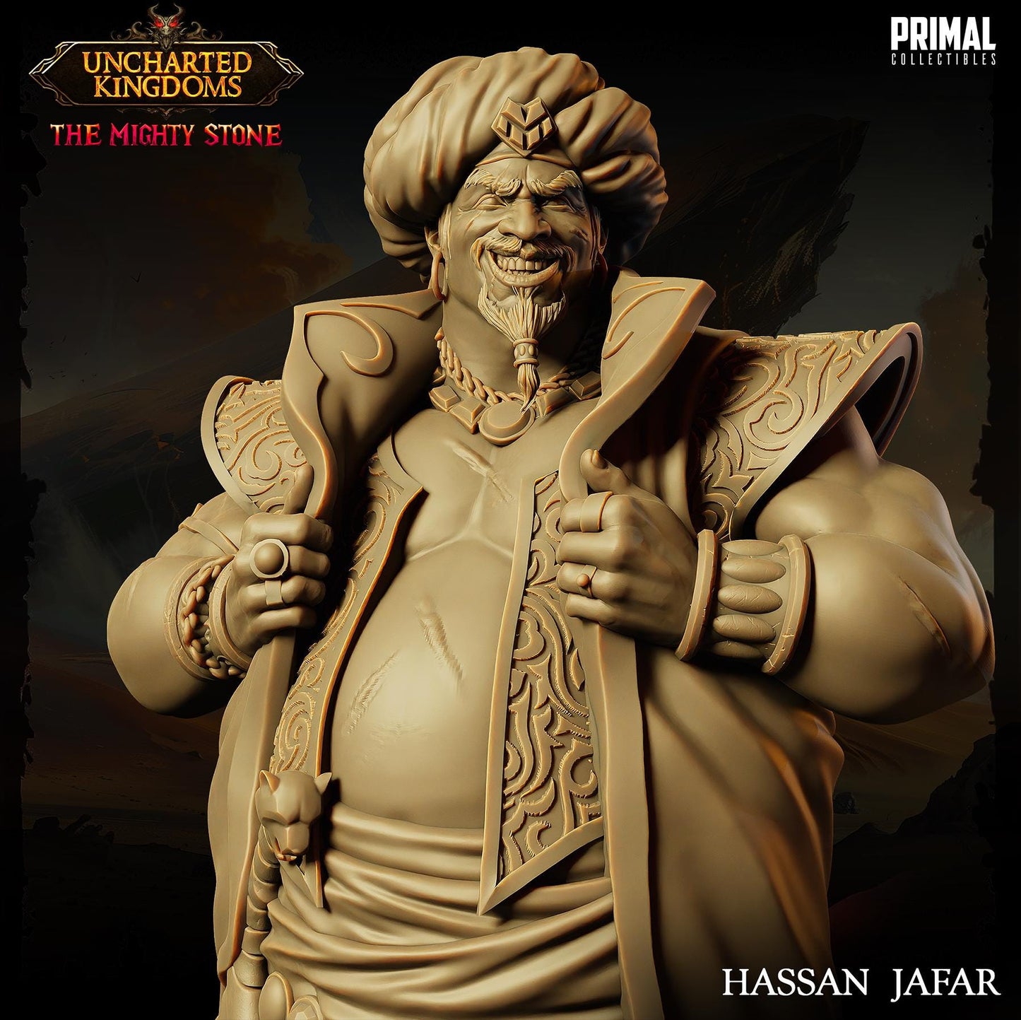 Crime Lord Hassan Jafar | Tabletop Scale | TTRPG D&D Miniature | Primal Collectibles