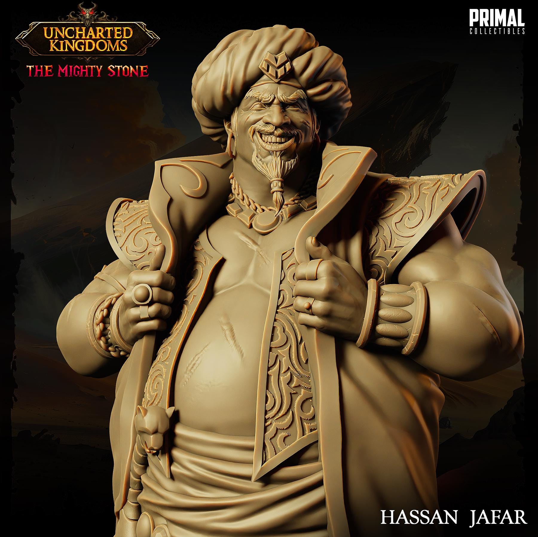 Crime Lord Hassan Jafar | Tabletop Scale | TTRPG D&D Miniature | Primal Collectibles