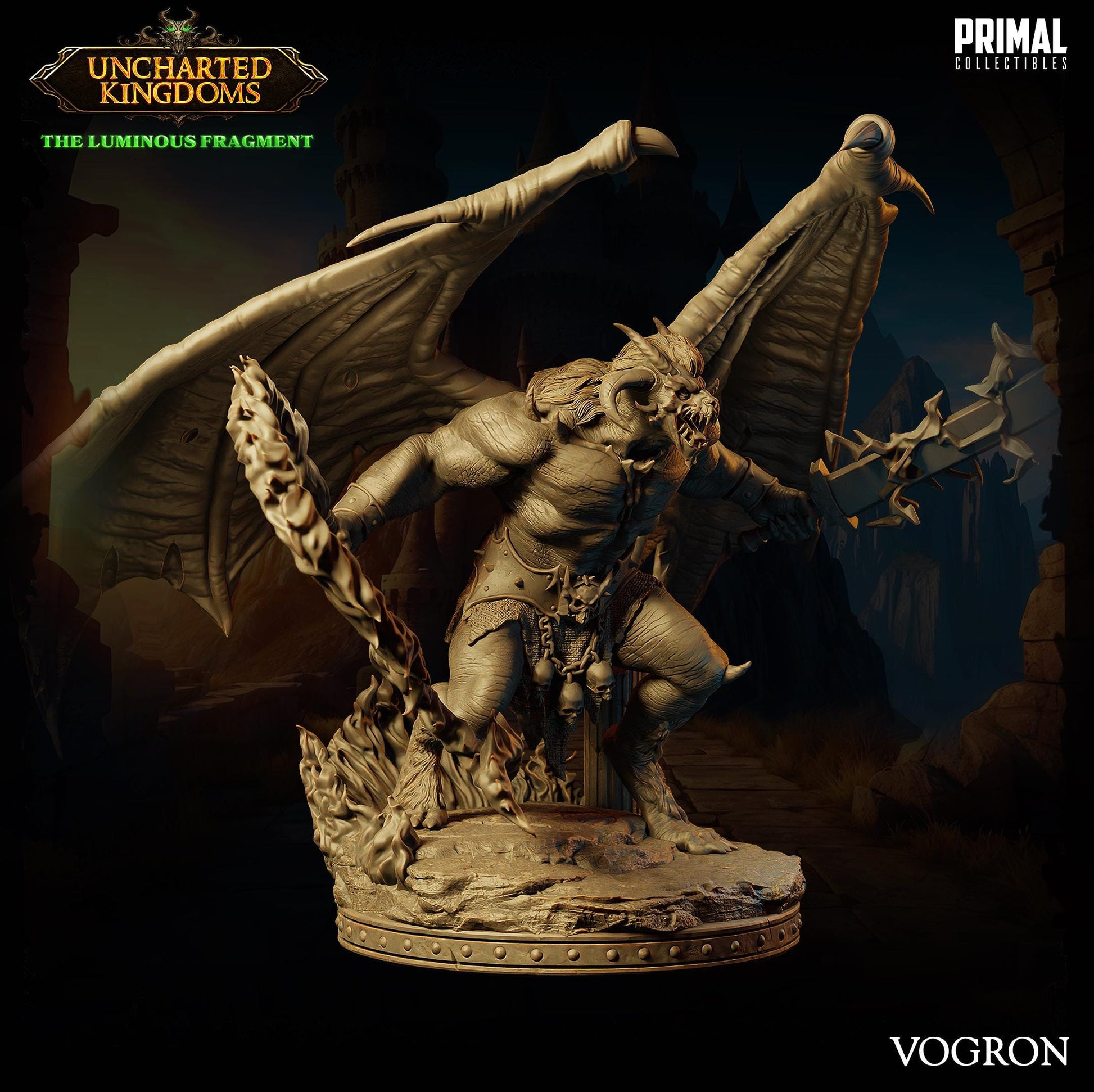 Demon Balor Vogron | Tabletop Scale | TTRPG D&D Miniature | Primal Collectibles