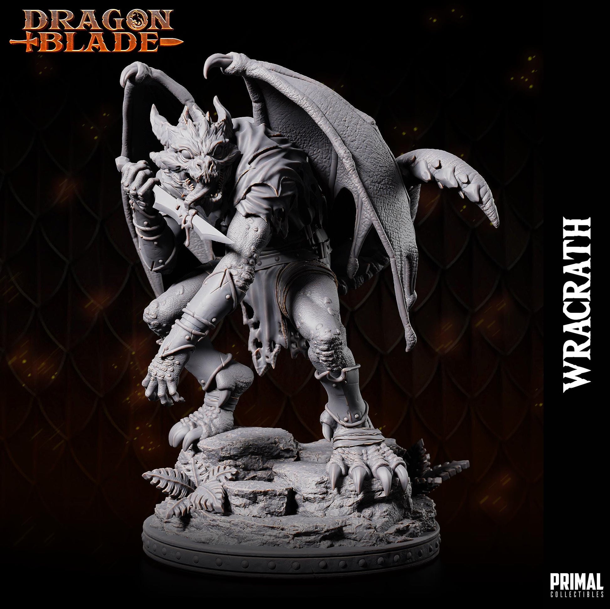 Draconian Assassin Wracrath | Tabletop Scale | TTRPG D&D Miniature | Primal Collectibles