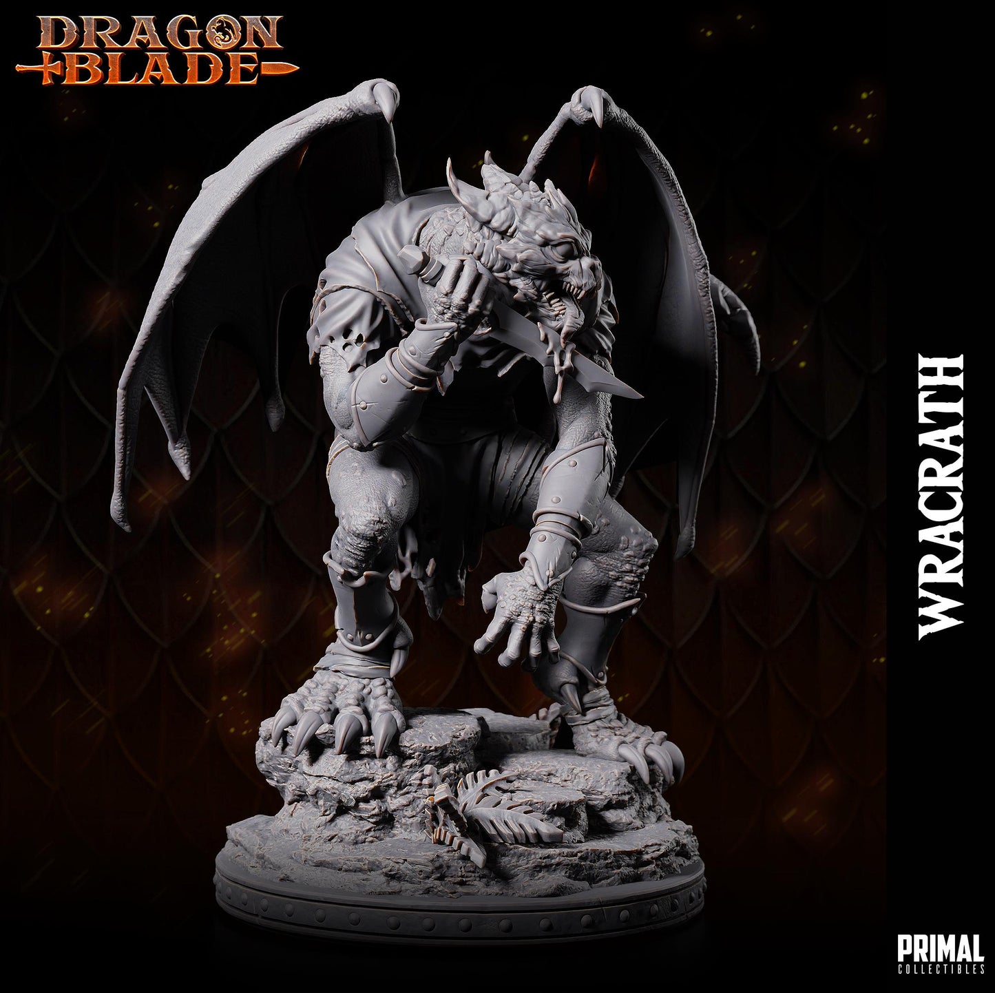 Draconian Assassin Wracrath | Tabletop Scale | TTRPG D&D Miniature | Primal Collectibles