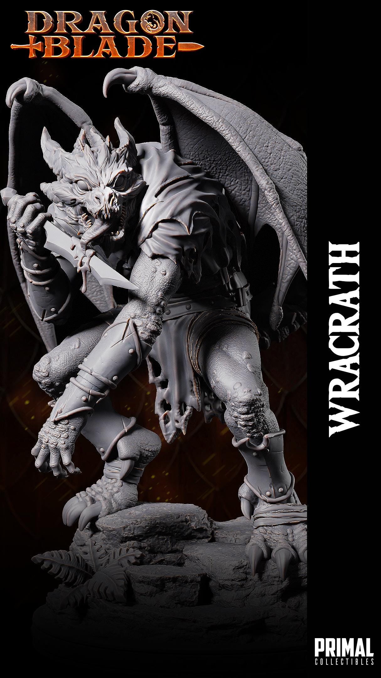 Draconian Assassin Wracrath | Tabletop Scale | TTRPG D&D Miniature | Primal Collectibles