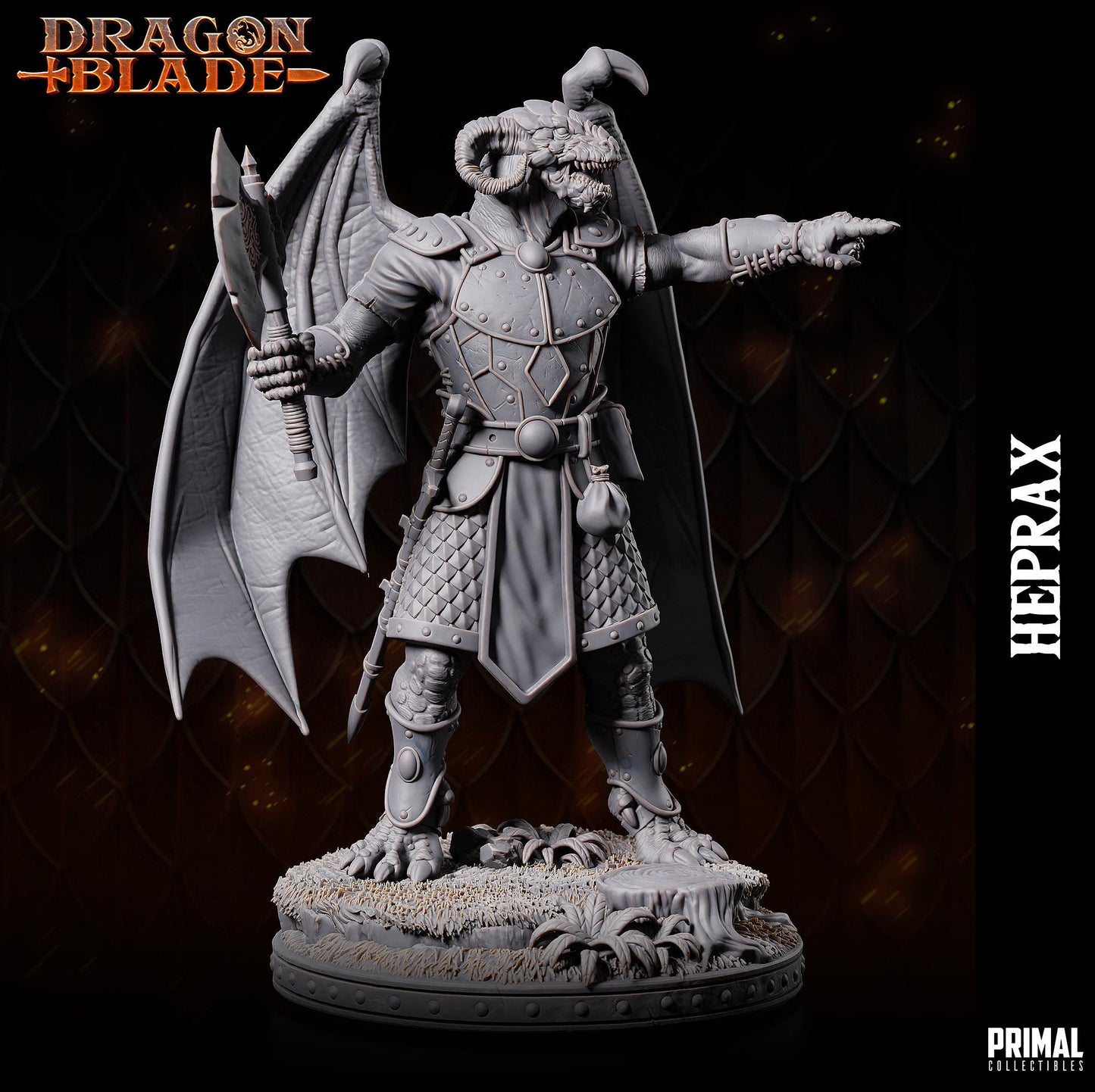 Draconian Heprax | Tabletop Scale | TTRPG D&D Miniature | Primal Collectibles