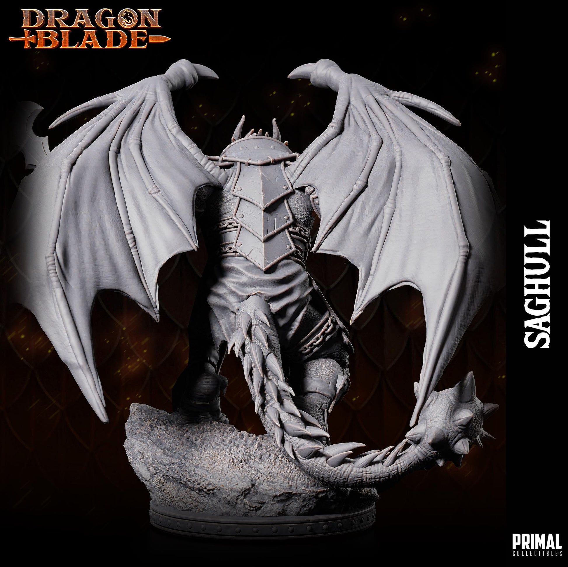 Draconian Saghull | Tabletop Scale | TTRPG D&D Miniature | Primal Collectibles