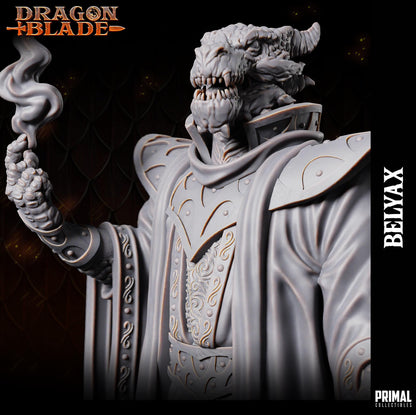 Draconian Wizard Belyax | Dragonblade | TTRPG D&D Miniature | Primal Collectibles