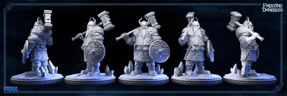 Dwarf Argos Ironberg | Freezing Darkness | TTRPG D&D Miniature | Primal Collectibles