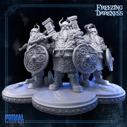 Dwarf Argos Ironberg | Freezing Darkness | TTRPG D&D Miniature | Primal Collectibles