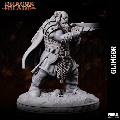 Evil Dwarf Glimgor Crossbow | Dragonblade | TTRPG D&D Miniature | Primal Collectibles