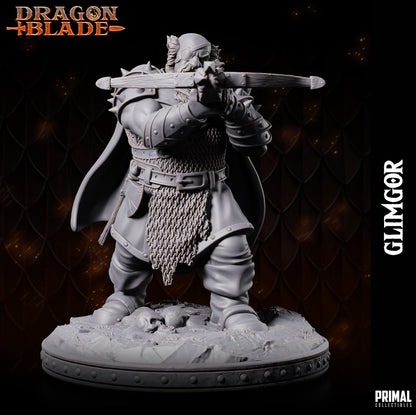 Evil Dwarf Glimgor Crossbow | Dragonblade | TTRPG D&D Miniature | Primal Collectibles